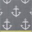 French Terry knitted anchor grey