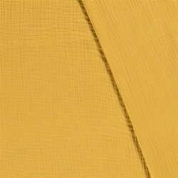 Invierno - Muselina de algodón de tres capas - amarillo dorado