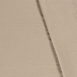 Hiver - Mousseline de coton à trois couches - beige