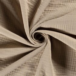 Winter - Dreilagiger Musselin Uni - beige