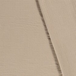 Hiver - Mousseline de coton à trois couches - beige