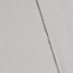 Hiver - Mousseline de coton à trois couches - gris satiné