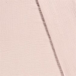 Zima - Třívrstvý bavlněný mušelín - světle růžový