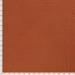 Hiver - Mousseline de coton à trois couches - rouge rouille