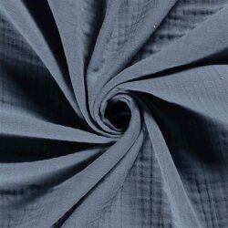 Invierno - Muselina de algodón de tres capas - azul denim