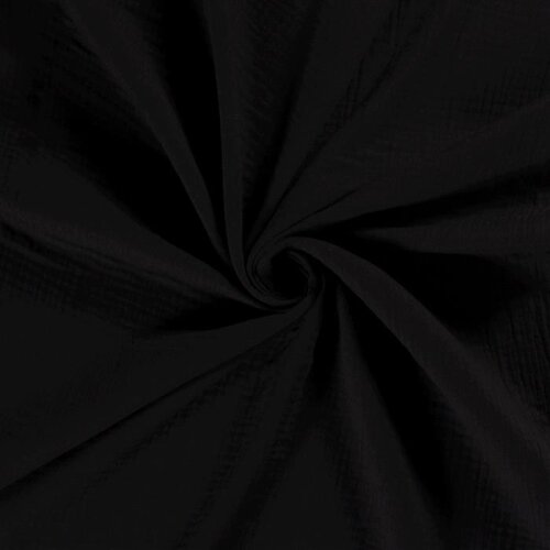 Invierno - Muselina de algodón de tres capas - negro