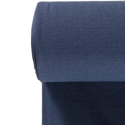 Puños a rayas 1mm jeansblau/nachtblau