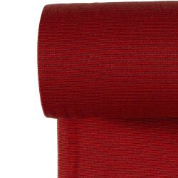 Gestreepte manchetten streep 1mm bordeauxrood/rood