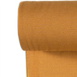 Gestreepte manchetten strepen 1mm roestrood/mosterd
