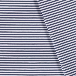 Jersey de coton rayures porte-bonheur - bleu denim