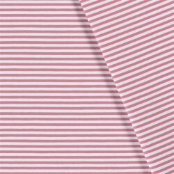 Katoenen jersey lucky stripes - antiek roze