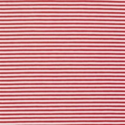 Katoenen jersey lucky stripes - rood