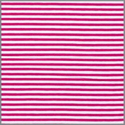Katoenen jersey lucky stripes - roze