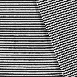 Cotton jersey lucky stripes - black