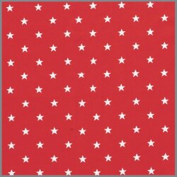 Cotton jersey lucky stars - red