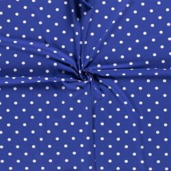 Jersey di cotone lucky dot royal blue