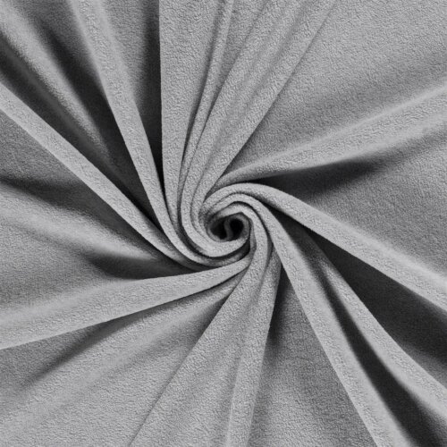 Antipilling Fleece *Marie* plain satin grey mottled