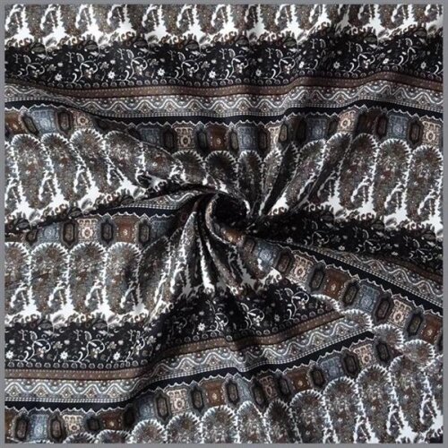 Cotton Paisley Ordered brown