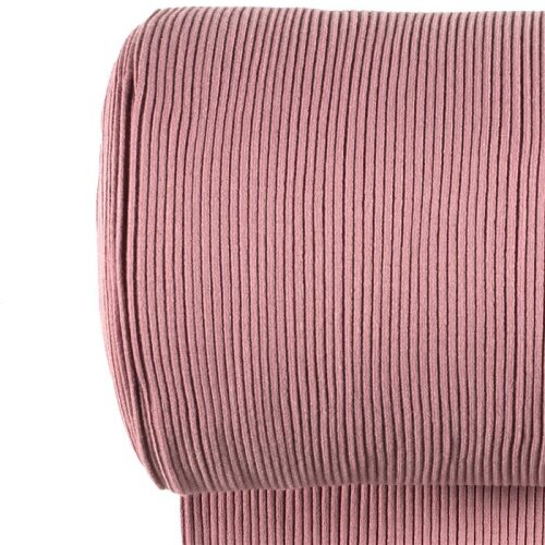 Heavy coarse ribbed cuffs *Marie* 3x3 - dusky pink