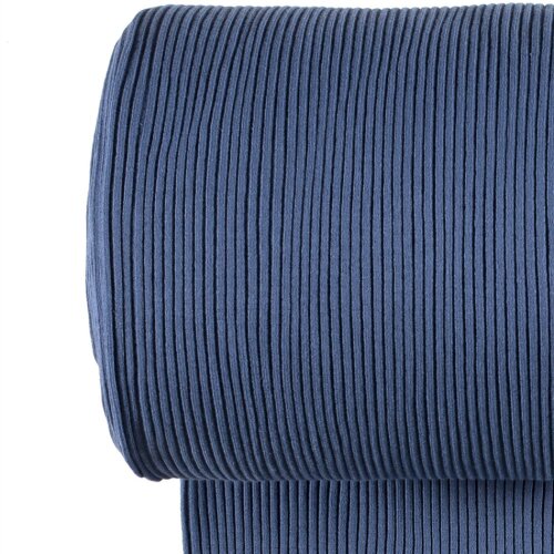 Polsini pesanti a costine grossolane *Marie* 3x3 - blu denim
