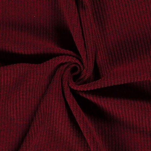 Cotton knit *Marie* melange - dark red