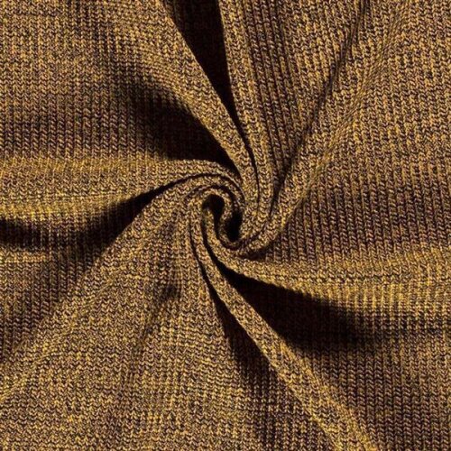 Cotton knit *Marie* melange - mustard