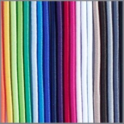 5 Meter -  Gummikordel - weiß - 3 mm