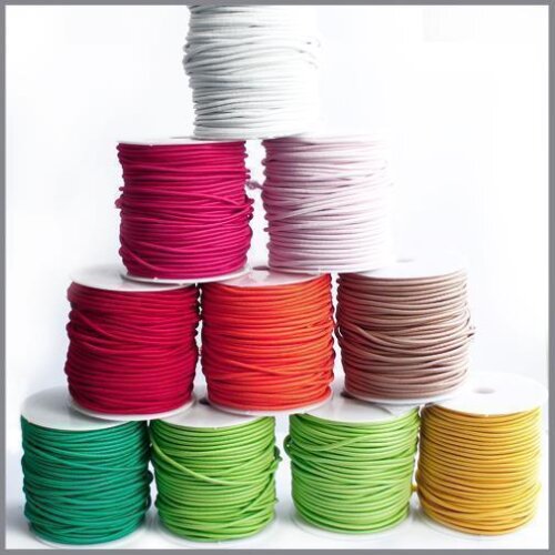 5 Meter -  Gummikordel Gummiband  Gummischnur 3mm Weiß Mund Masken
