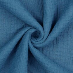 Muslin Uni *Gerda* BIO-Organic - indigo blue