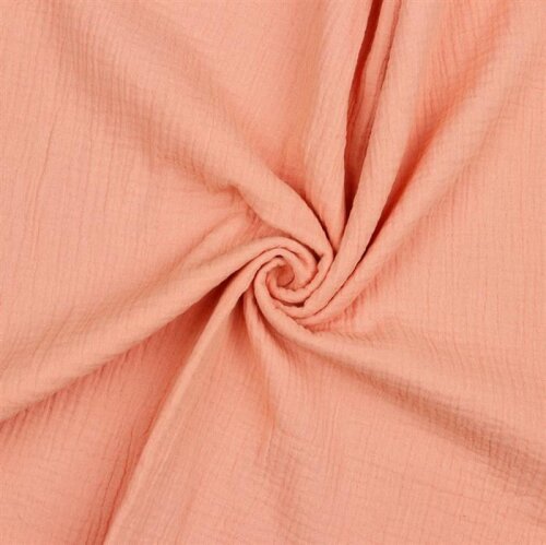 Muslin Uni *Gerda* BIO-Organic - light salmon