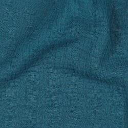 Mousseline Uni *Gerda* BIO-Organic - donker petrol