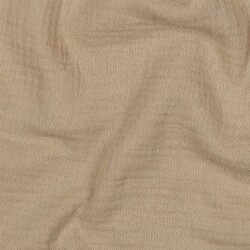 Mousseline Uni *Gerda* BIO-Organic - donkerbeige