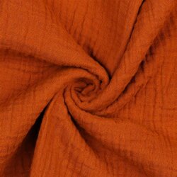 Mousseline Uni *Gerda* BIO-Organic - roest oranje