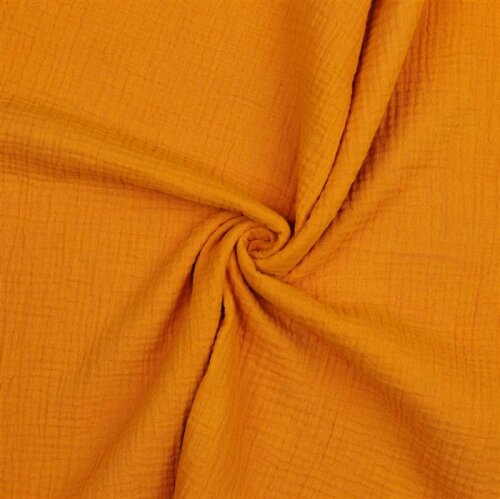 Mousseline Uni *Gerda* BIO-Organic - oud oranje
