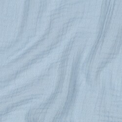 Mousseline Uni *Gerda* BIO-Organic - baby blauw