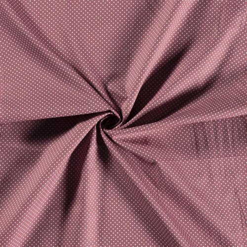 Baumwollpopeline Punkte 2mm - antik pink