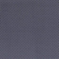 Bavlněné poplinové puntíky 2mm - tmavě ocelově modré