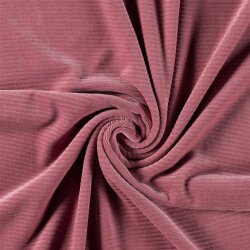 Large velours côtelé *Marie* jersey de coton - rose antique