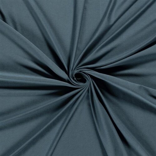 Jersey de algodón de bambú *Marie* liso - azul mezclilla oscuro
