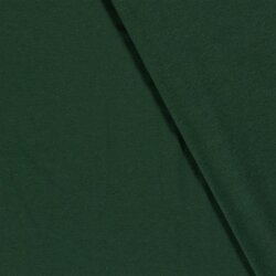 Jersey de algodón de bambú *Marie* liso - verde oscuro