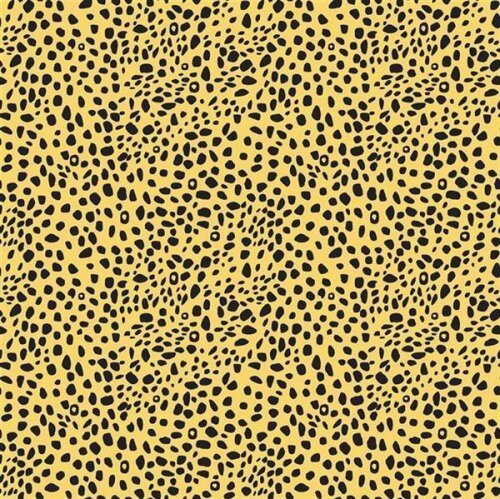 Jersey di cotone wild dots giallo