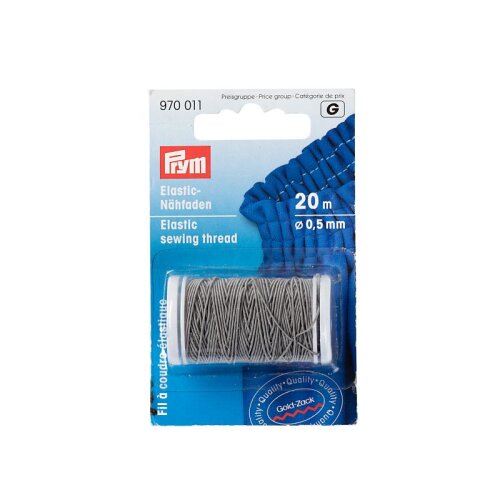 Elastic thread 0.5 mm light grey