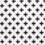 Tissu de décoration croix noires blanc
