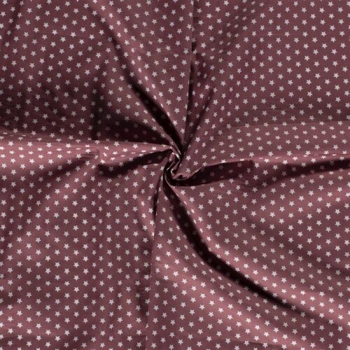 Estrellas de popelina de algodón 10mm - rosa antiguo