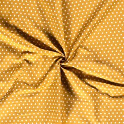 Cotton poplin stars 10mm - sand yellow