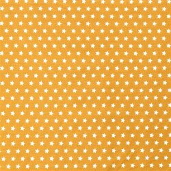 Popeline de coton étoiles 10mm - jaune sable