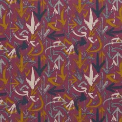 Decorative fabric arrows raspberry