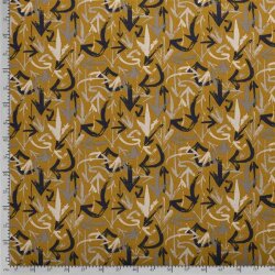 Decorative fabric arrows mustard