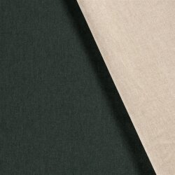 Interieurstoff Leinen-Optik Uni - dunkel oliv
