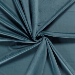 Dekorační tkanina samet - ocelově modrá